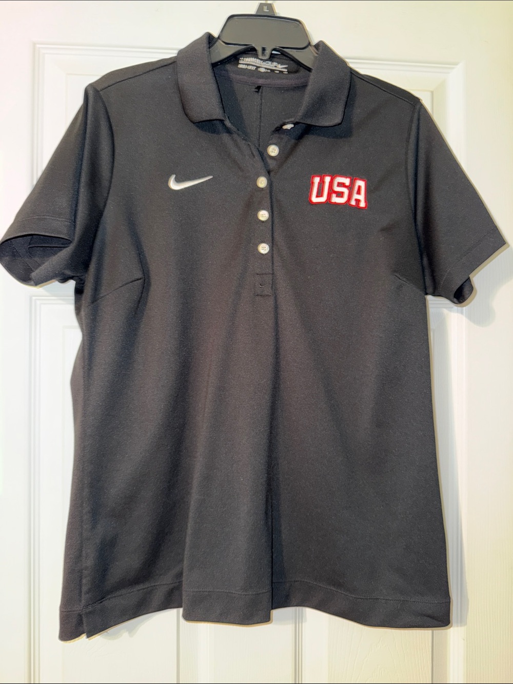 Nike Women's Black Polo with Team USA Patch
